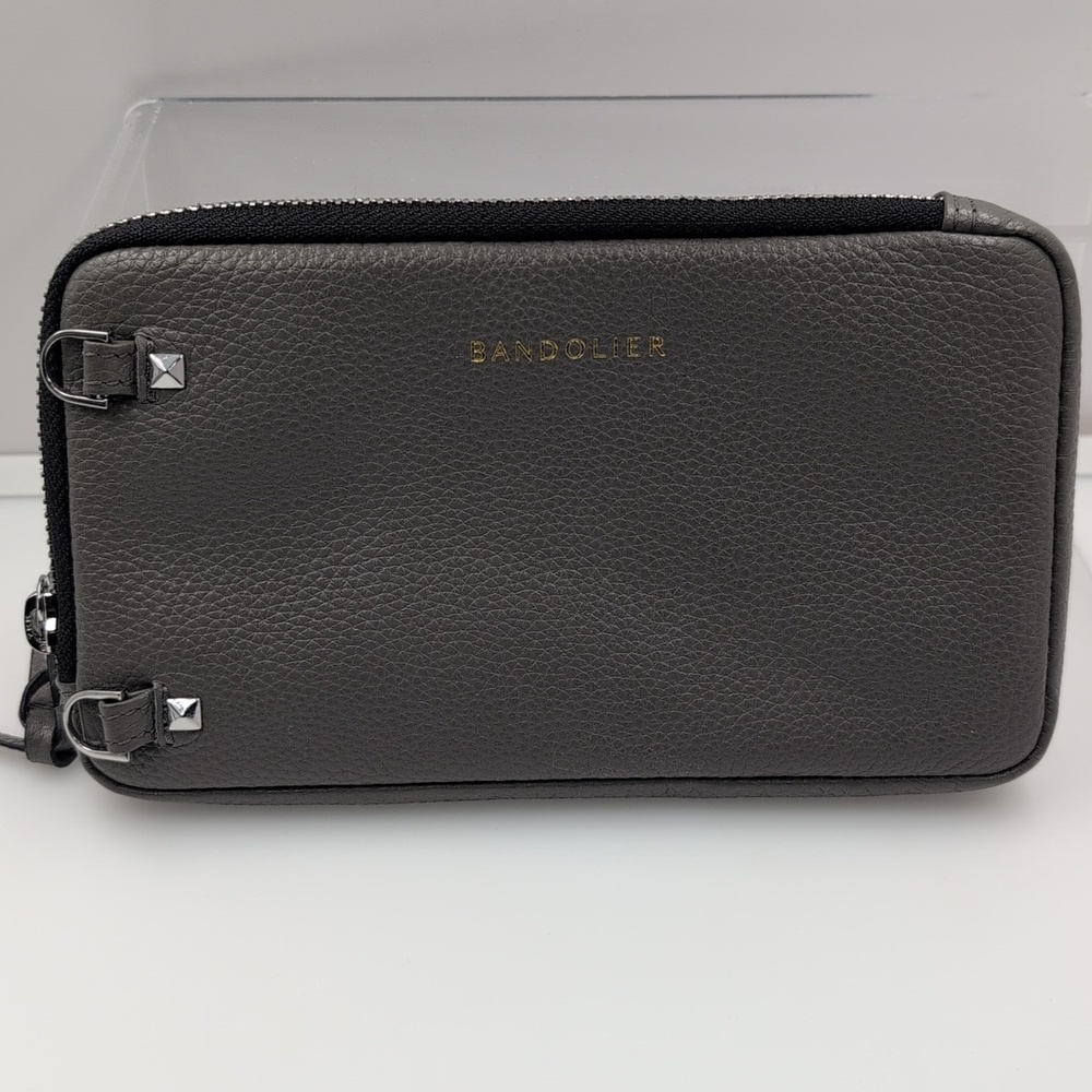 Bandolier Greige And Silver Expanded Pouch Wallet